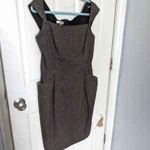 Brown Plaid Evan Picone Sheath Dress 16